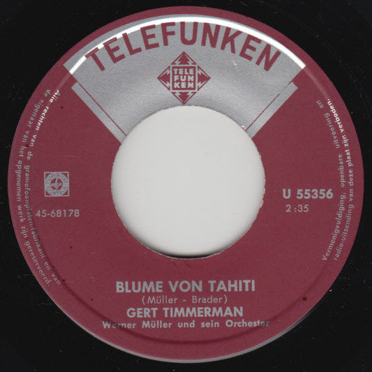 Gert Timmerman - Blume Von Tahiti 20481 Vinyl Singles Hoes: Generic