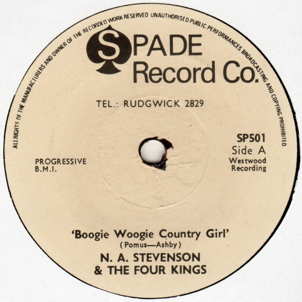 N.A. Stephenson & The Four Kings - Boogie Woogie Country Girl 39207 Vinyl Singles Goede Staat