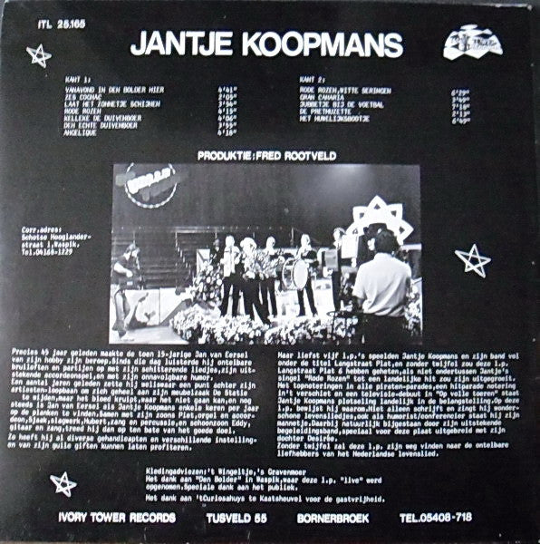 Jantje Koopmans - De Beste Van Jantje Koopmans - Rode Rozen (LP) 46217 Vinyl LP Goede Staat