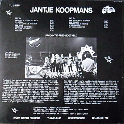 Jantje Koopmans - De Beste Van Jantje Koopmans - Rode Rozen (LP) 46217 Vinyl LP Goede Staat