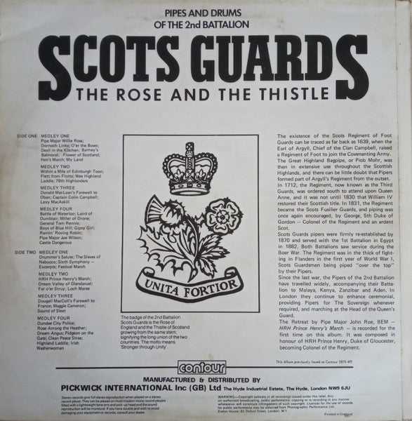 Pipes And Drums Of The Scots Guards - The Rose And The Thistle (LP) 50842 Vinyl LP Goede Staat