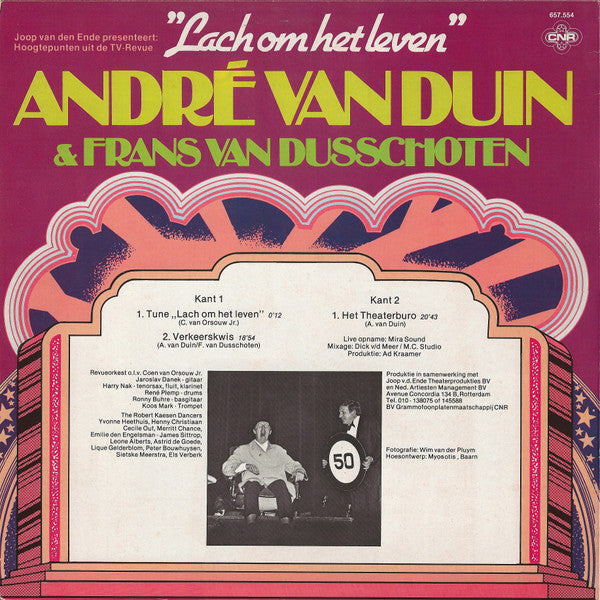 André van Duin & Frans van Dusschoten - Hoogtepunten Uit De TV-Revue Lach Om Het Leven (LP) 49810 Vinyl LP Goede Staat