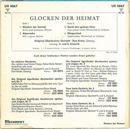 Slavko Avsenik Und Seine Original Oberkrainer - Glocken Der Heimat (EP) 33711 Vinyl Singles Goede Staat