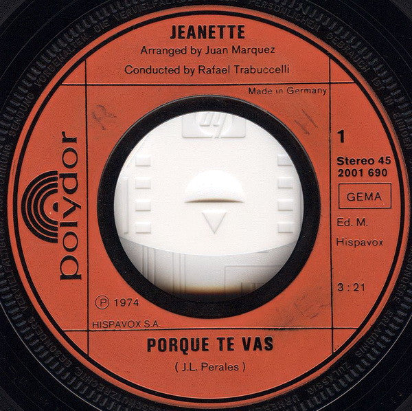 Jeanette - Porque Te Vas 18887 Vinyl Singles B-Keus (B)