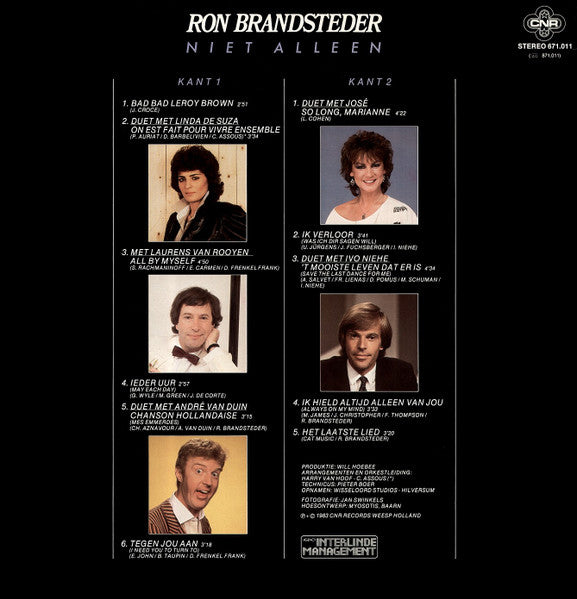 Ron Brandsteder - Niet Alleen (LP) 50368 Vinyl LP Goede Staat