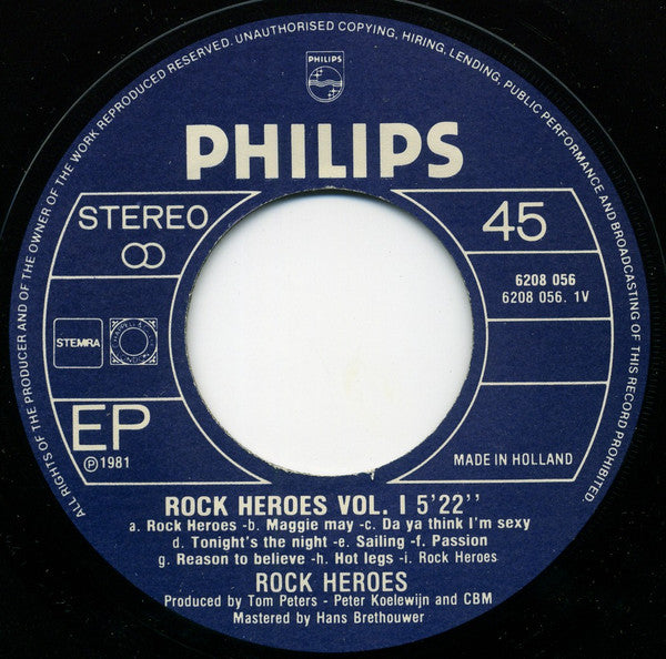 Rock Heroes - Rock Heroes Vol. 1 39217 Vinyl Singles Goede Staat