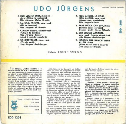 Udo Jürgens - Udo Jürgens (10") 50500 Vinyl LP 10" Goede Staat