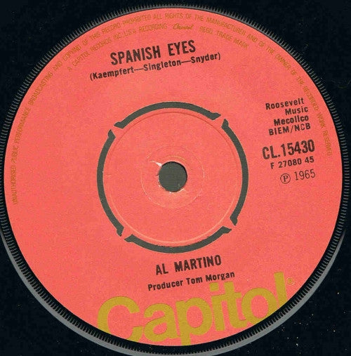 Al Martino - Spanish Eyes 19302 Vinyl Singles Hoes: Generic