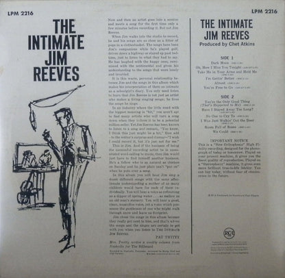 Jim Reeves - The Intimate Jim Reeves (LP) 50263 Vinyl LP Goede Staat