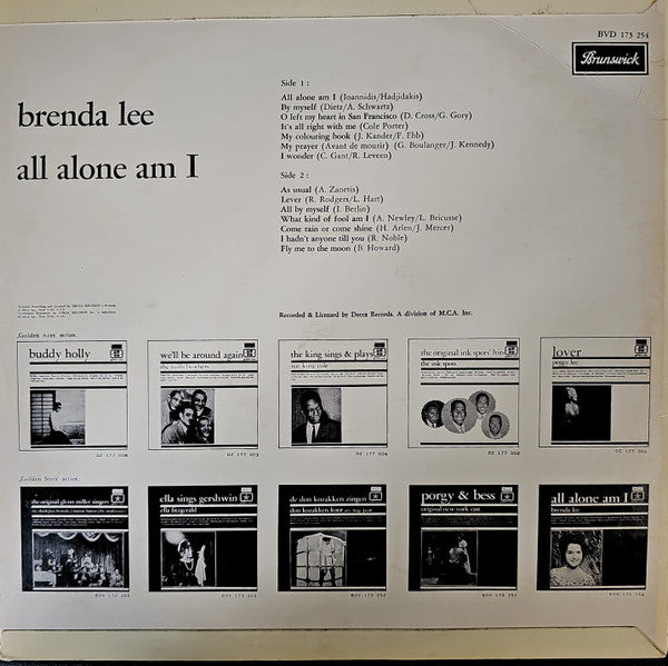 Brenda Lee - All Alone Am I (LP) 50340 Vinyl LP Goede Staat