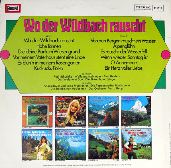 Various - Wo Der Wildbach Rauscht (LP) 50314 Vinyl LP Goede Staat