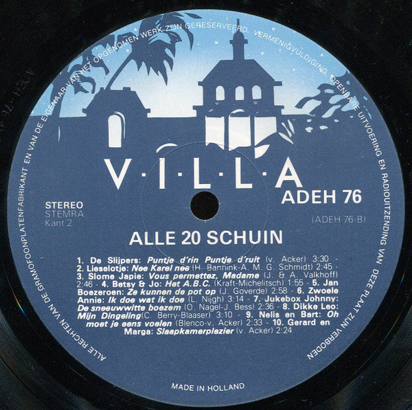 Various - Alle 20 Schuin (LP) 46861 Vinyl LP Goede Staat