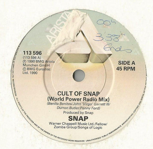 Snap! - Cult Of Snap 39215 Vinyl Singles Goede Staat