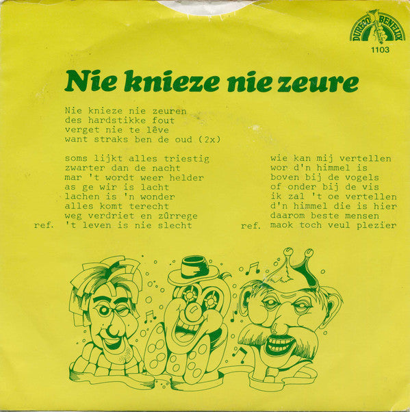 John en de Hofzangers en Zangeressen / Johnny Boys - Nie Knieze, Nie Zeure 35494 Vinyl Singles Goede Staat