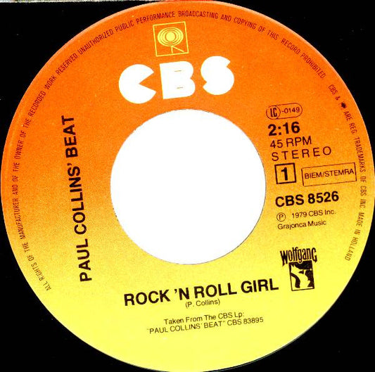 Paul Collins' Beat - Rock 'N Roll Girl 38685 (B) Vinyl Singles Goede Staat