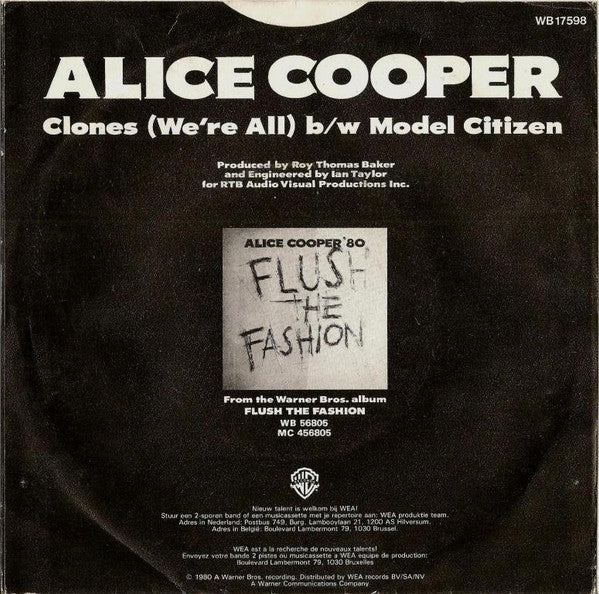 Alice Cooper - Clones (We're All) 36309 Vinyl Singles Goede Staat ++