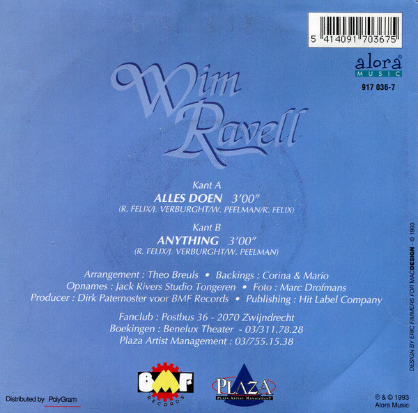 Wim Ravell - Alles Doen 36453 Vinyl Singles Goede Staat ++