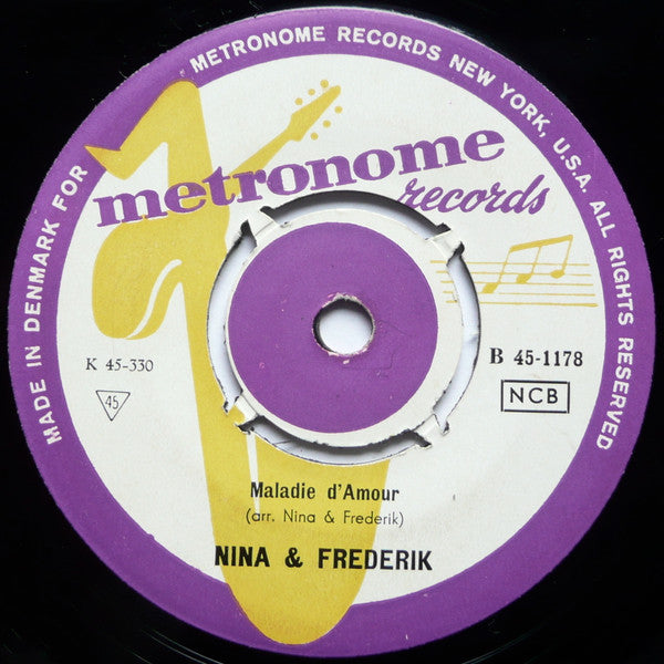 Nina & Frederik - Maladie D'Amour 18956 Vinyl Singles Hoes: Generic