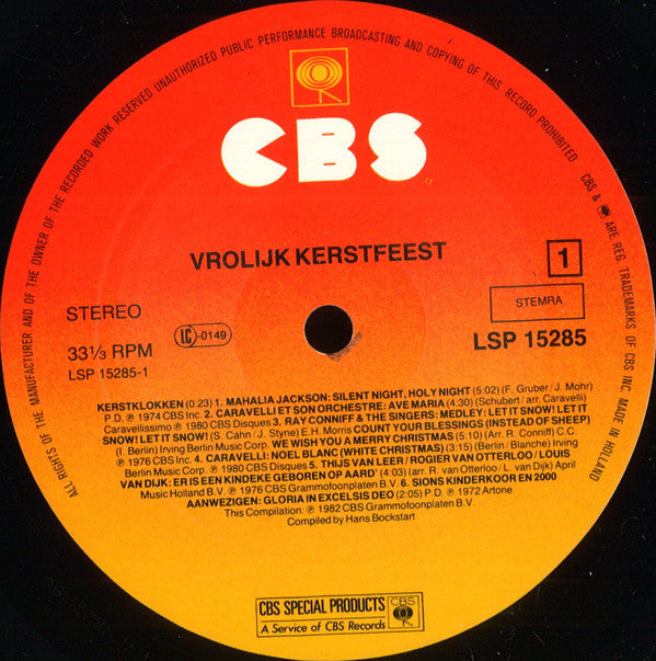 Various - Vrolijk Kerstfeest (LP) Vinyl LP Goede Staat