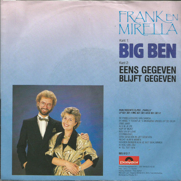 Frank & Mirella - Big Ben 40329 Vinyl Singles Goede Staat