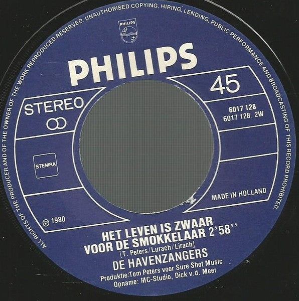 Havenzangers - De Trouwe Huzaar 39250 Vinyl Singles Hoes: Generic