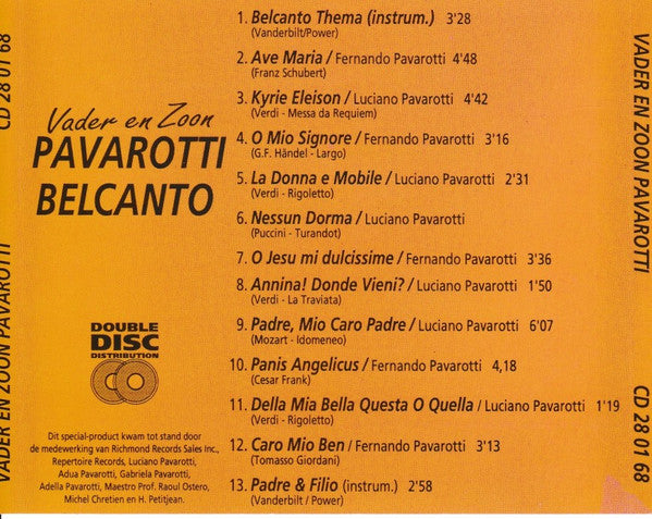 Luciano Pavarotti & Fernando Pavarotti - Belcanto (CD) Compact Disc Goede Staat