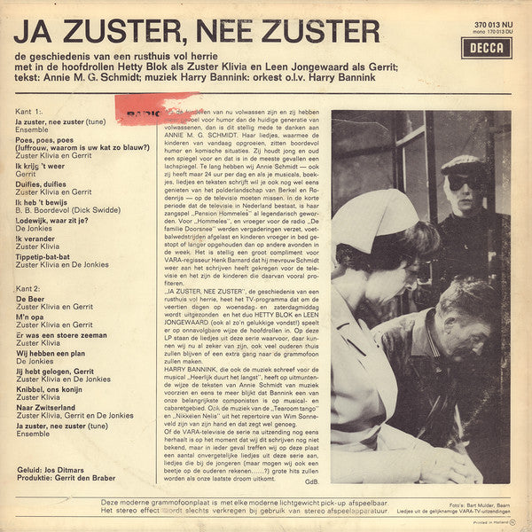 Cast of Ja Zuster, Nee Zuster - Ja Zuster, Nee Zuster (LP) 51310 Vinyl LP Goede Staat ++