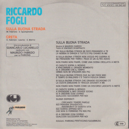 Riccardo Fogli - Sulla Buona Strada 18699 Vinyl Singles Goede Staat