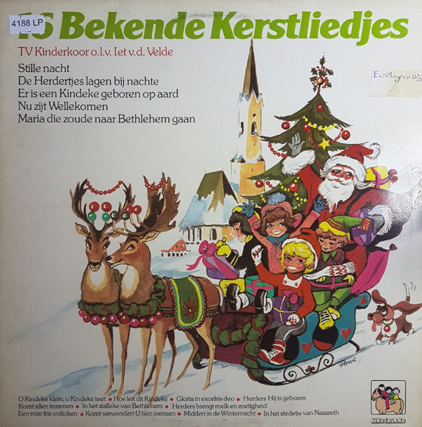 T.V. Kinderkoor - 16 Bekende Kerstliedjes (LP) 40902 Vinyl LP Goede Staat