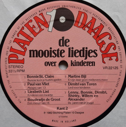 Various - De Mooiste Liedjes Over Kinderen (LP) Vinyl LP Goede Staat