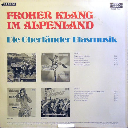 Oberländer Blasmusik - Froher Klang Im Alpenland (LP) 50717 Vinyl LP Goede Staat