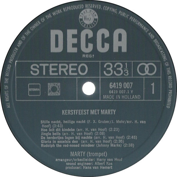 Marty - Kerstfeest met Marty (LP) 41547 Vinyl LP Goede Staat