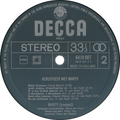 Marty - Kerstfeest met Marty (LP) 41547 Vinyl LP Goede Staat