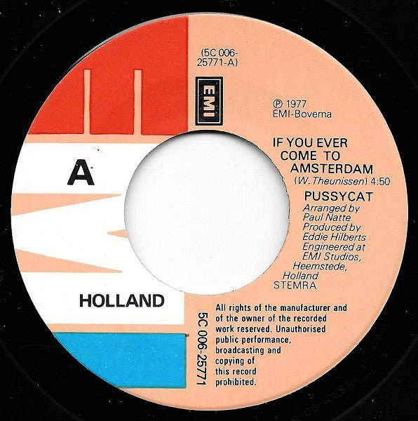 Pussycat - If You Ever Come To Amsterdam 08223 Vinyl Singles Goede Staat