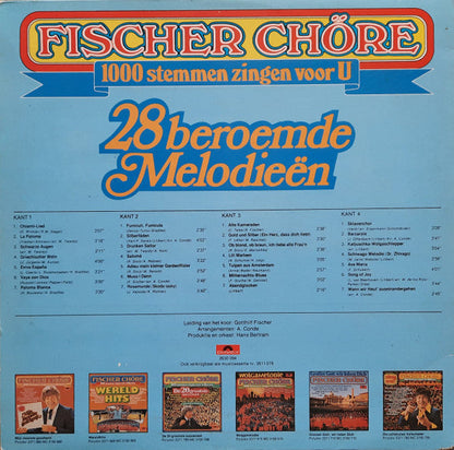 Fischer Chöre - 1000 Stemmen Zingen Voor U 28 Beroemde Melodieën (LP) 40647 Vinyl LP Goede Staat