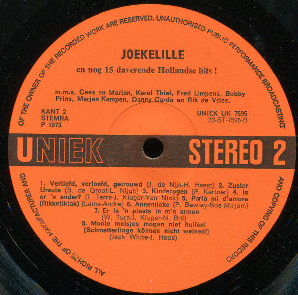 Various - Joekelille En Nog 15 Daverende Hollandse Hits (LP) 51397 Vinyl LP Goede Staat