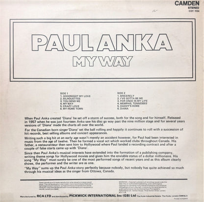 Paul Anka - My Way (LP) 51197 Vinyl LP Goede Staat