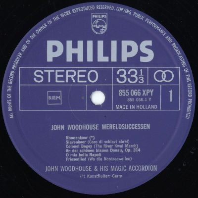 John Woodhouse En Kunstfluiter Gerry - John Woodhouse Wereldsuccessen (LP) 40770 Vinyl LP Goede Staat