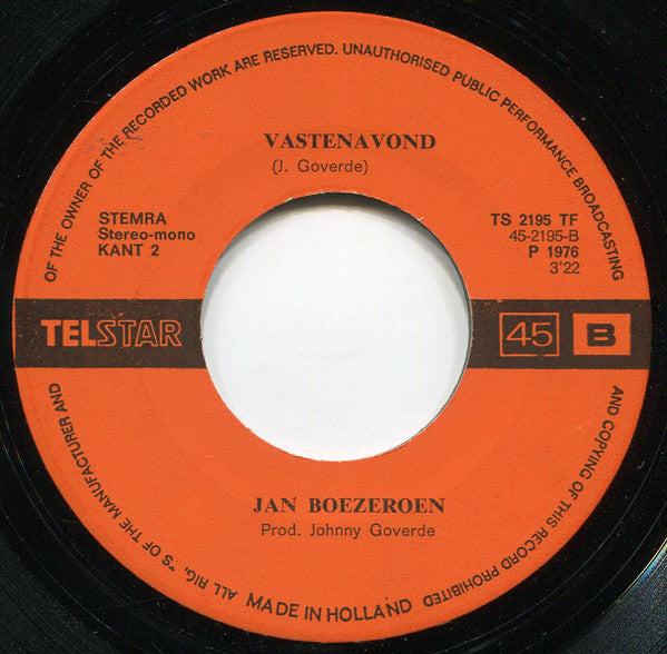 Jan Boezeroen - Gadverpielekes! (B) Vinyl Singles B-Keus (B)