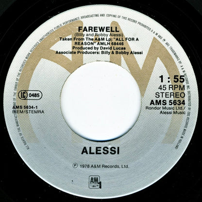 Alessi - Farewell 07788 Vinyl Singles Goede Staat