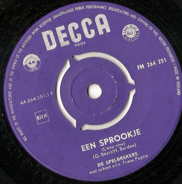 Spelbrekers - Een Sprookje 38858 Vinyl Singles Goede Staat