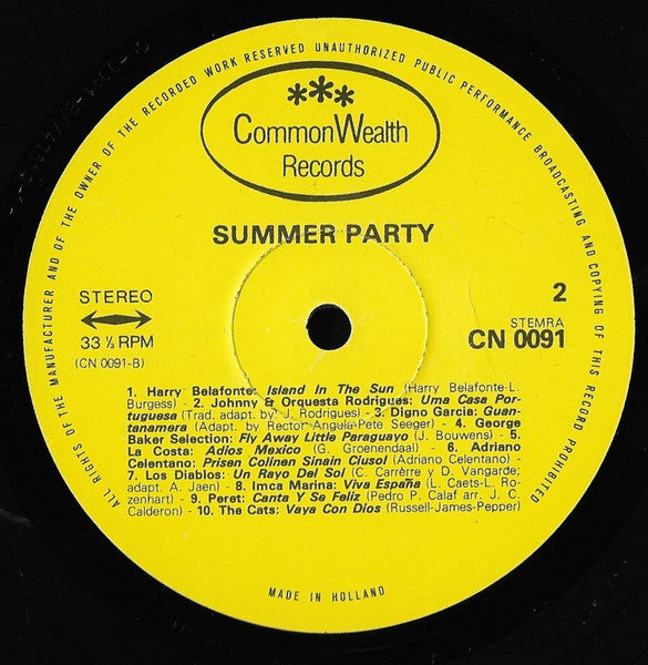 Various - Summer Party (LP) 50416 Vinyl LP Dubbel Goede Staat