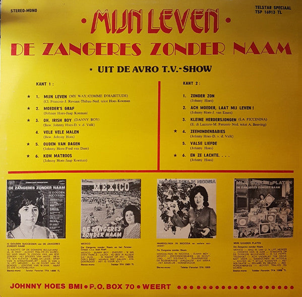 Zangeres Zonder Naam - Mijn Leven (LP) 42944 Vinyl LP Goede Staat