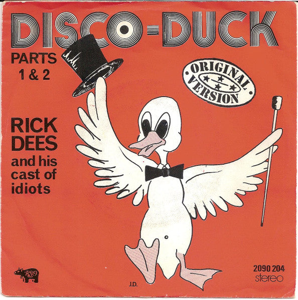 Rick Dees And His Cast Of Idiots - Disco Duck Part 1+2 36001 Vinyl Singles B-Keus (B)