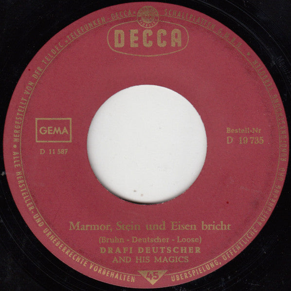 Drafi Deutscher And His Magics - Marmor, Stein Und Eisen Bricht 37420 Vinyl Singles Goede Staat