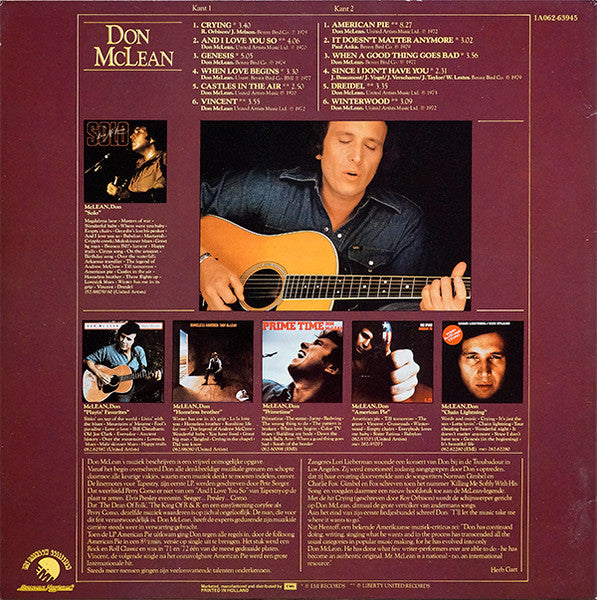 Don McLean - Alle Hits (LP) 51200 Vinyl LP Goede Staat