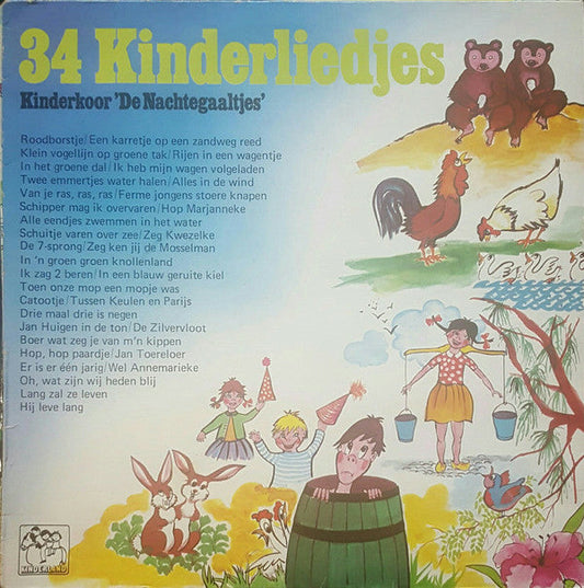 Kinderkoor De Nachtegaaltjes - 34 Kinderliedjes (LP) 40686 Vinyl LP Goede Staat