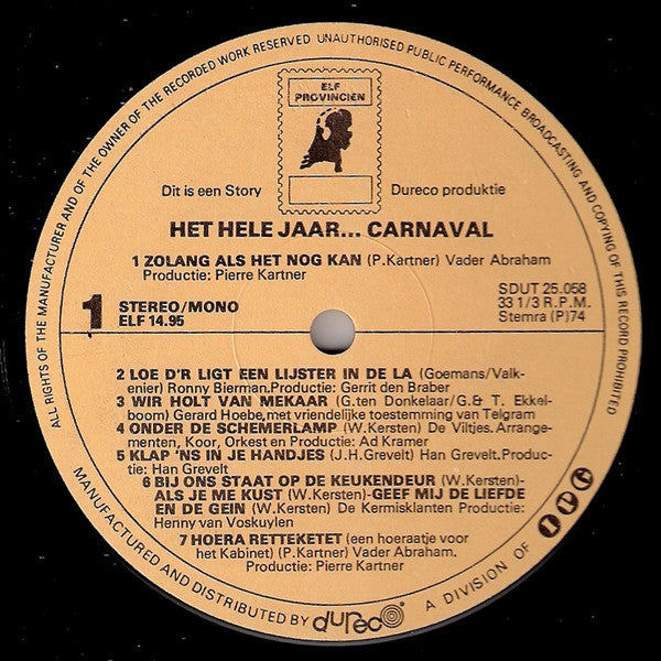 Various - De Feestplaat Van Het Jaar (LP) 41930 Vinyl LP Goede Staat