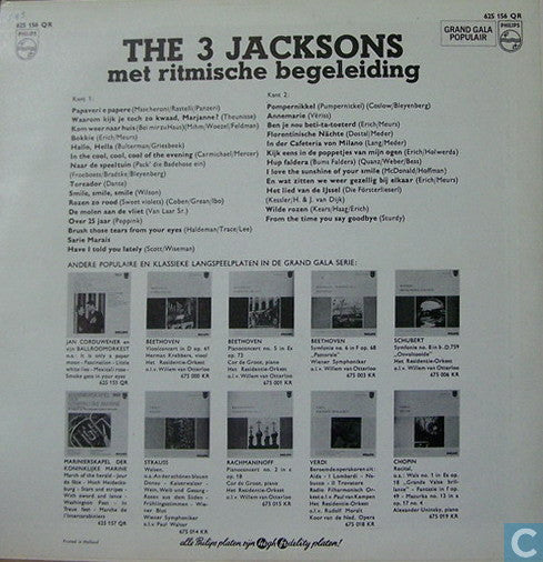 3 Jacksons - The 3 Jacksons Met Ritmische Begeleiding (10") 50501 Vinyl LP 10" Goede Staat