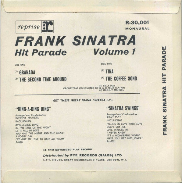 Frank Sinatra - Hit Parade Vol.1 (EP) 33418 Vinyl Singles EP Goede Staat